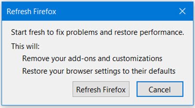 Netflix Error Code F7053 1803 -  Refresh Firefox