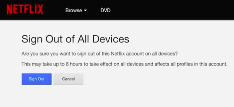 Netflix Error Code UI-800-3 - sign out