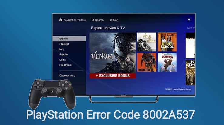 PlayStation Error Code 8002A537