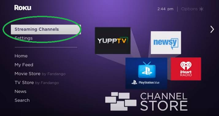 Select streaming channel