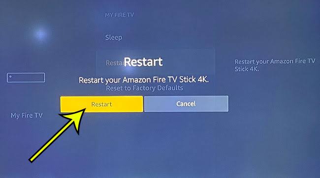 Firestick Remote Not Working- Restart 