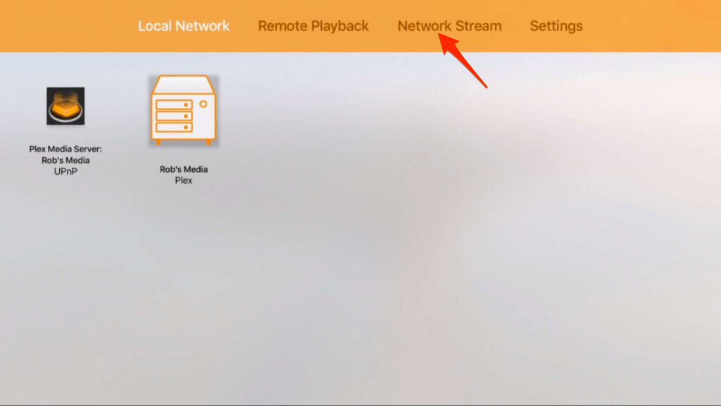  select Network Stream option.
