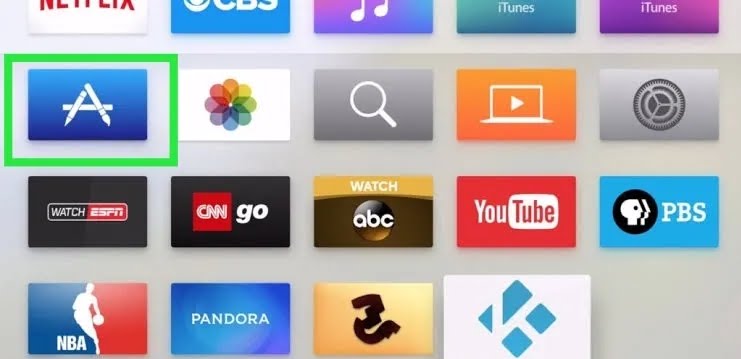  VLC on Apple TV- click App Store