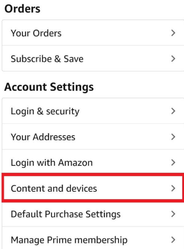 choose the content and devices option 
