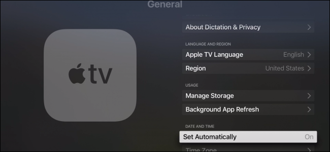 How to Change Time On Apple TV - set automatically