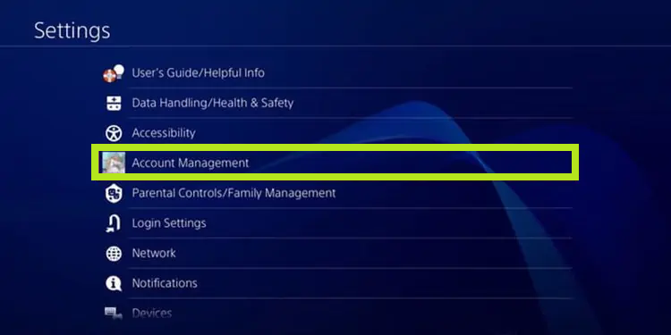 PS4- Account Management