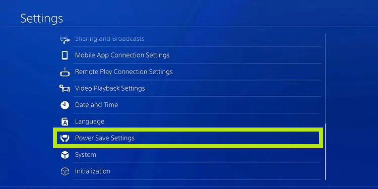 How to Join Play Station Party on PC- Enable Power Save Settings.