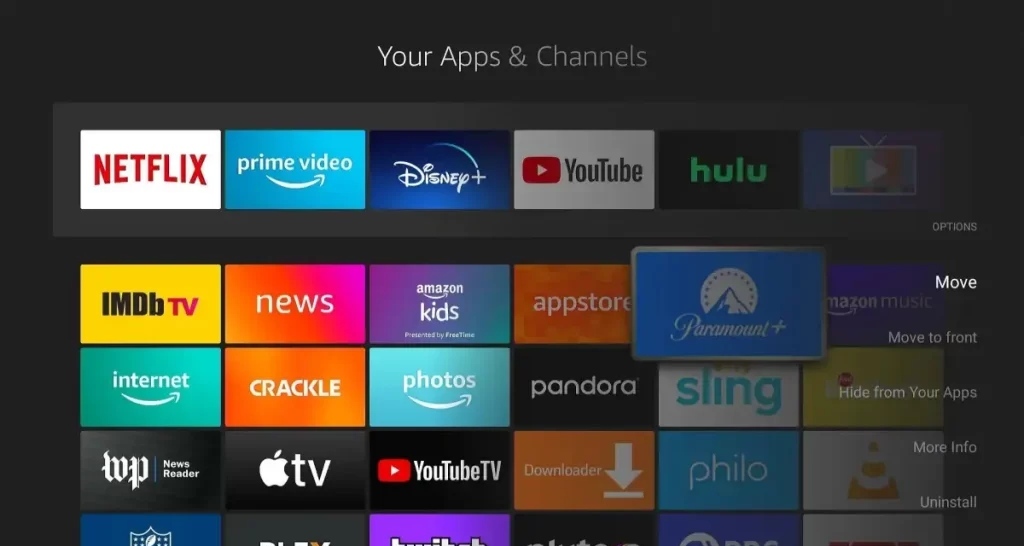  How to Update Apps on Firestick- choose more info 
