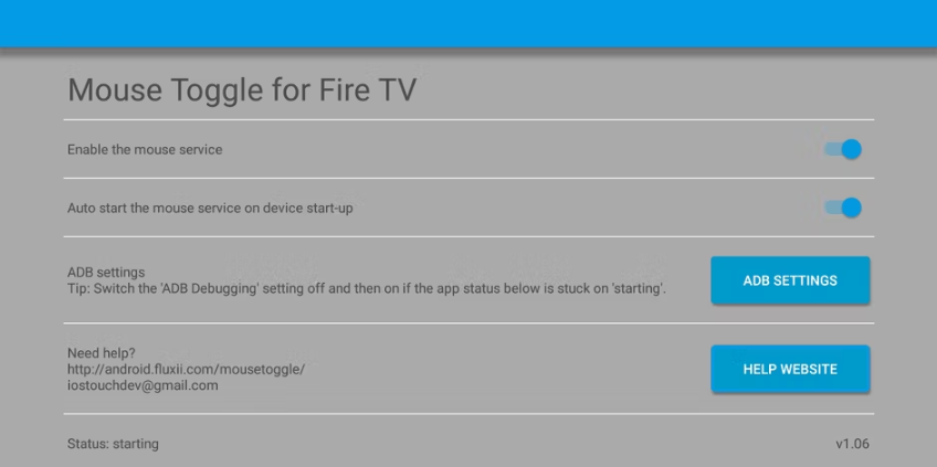 Bluetooth Headphones on Firestick- Enable options on Mouse Toggle App