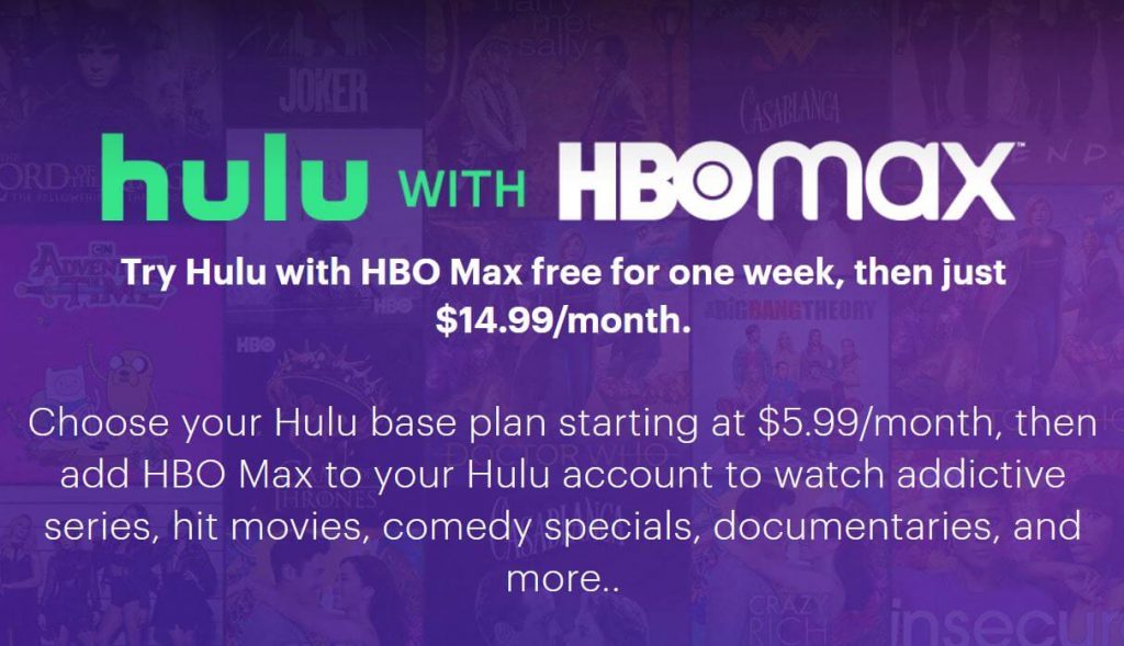 HBO Max Free Trial with Hulu