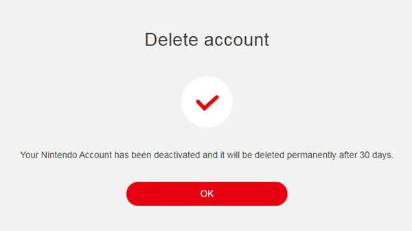 Delete Nintendo Account