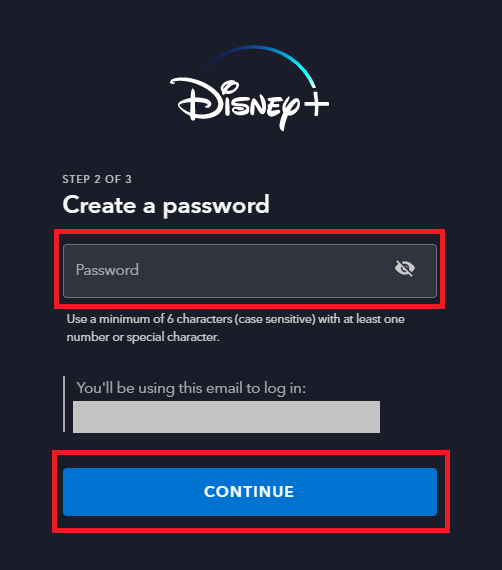 Enter the password - Disney Plus Free Trial