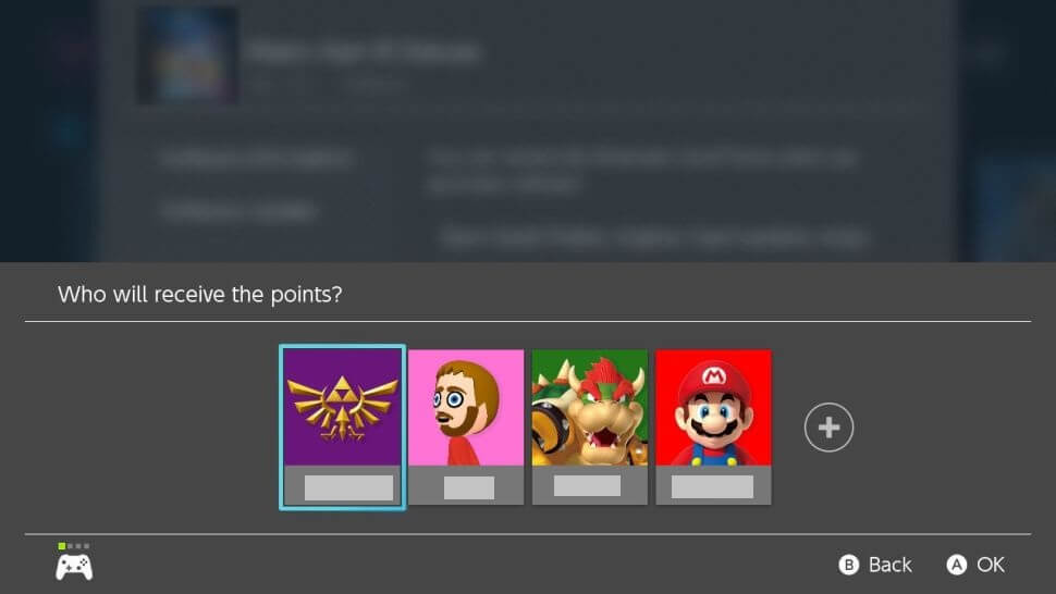 select your desired user profile to Get Nintendo Points for Free
