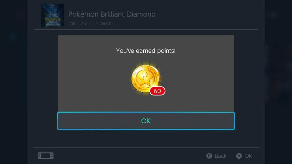 click the OK button to Get Nintendo Points for Free