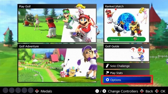 Go to Options to Turn Off Motion Control On Nintendo Switch