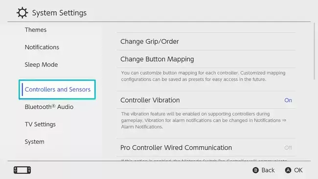 Select Controllers and Sensors.