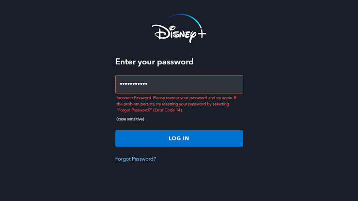 Disney Plus error code 14 