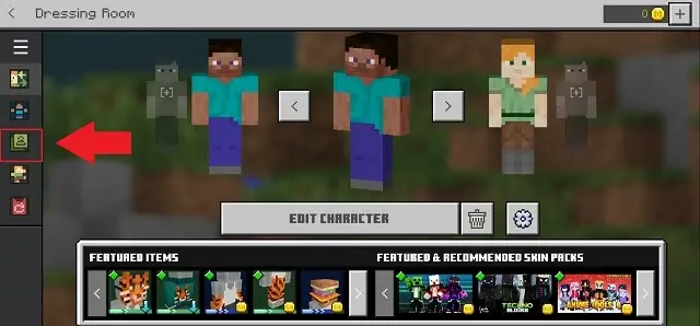 select the Classic Skins option to upload & Get Custom Skins on Minecraft 