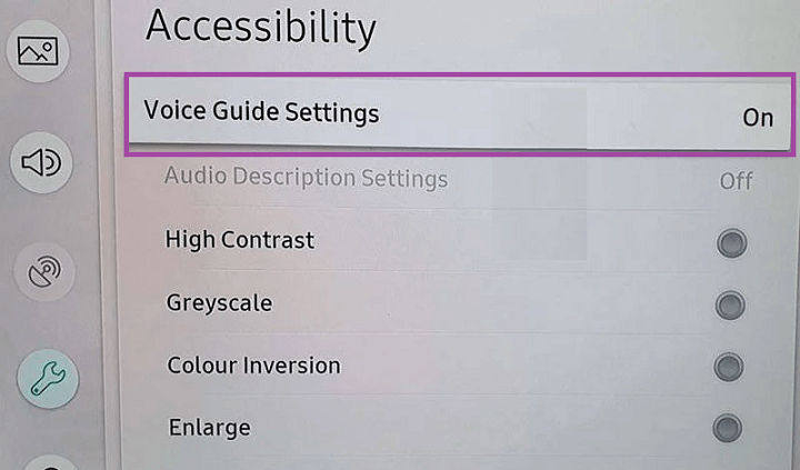 Turn off Voice Guide on Samsung Smart TV