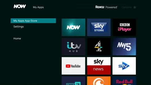 Click on Now TV apps Store