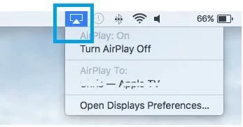 Select the AirPlay icon 