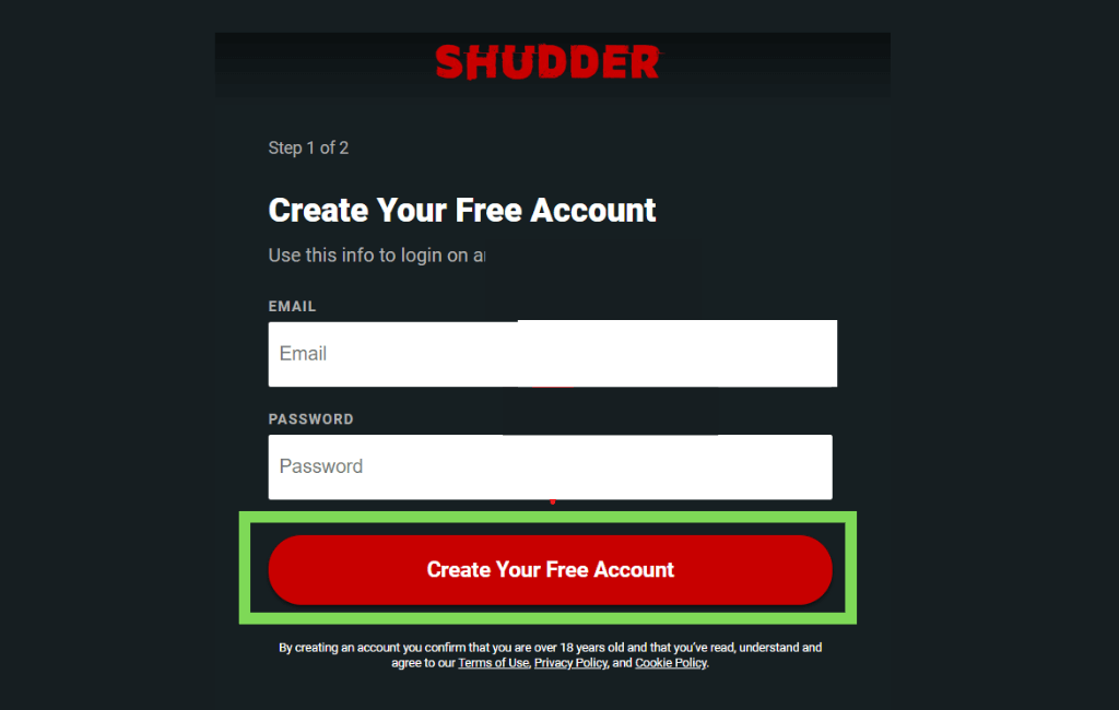 Create free account 