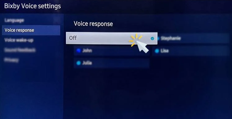 Turn Off Voice response