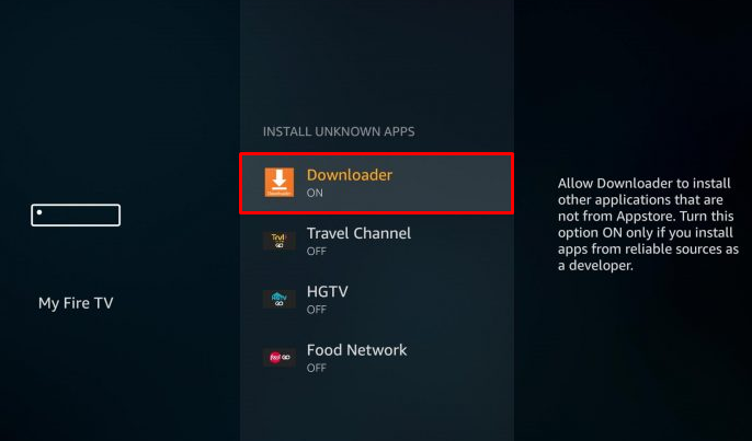 Enable downloader to install Sky Sports on Firestick 