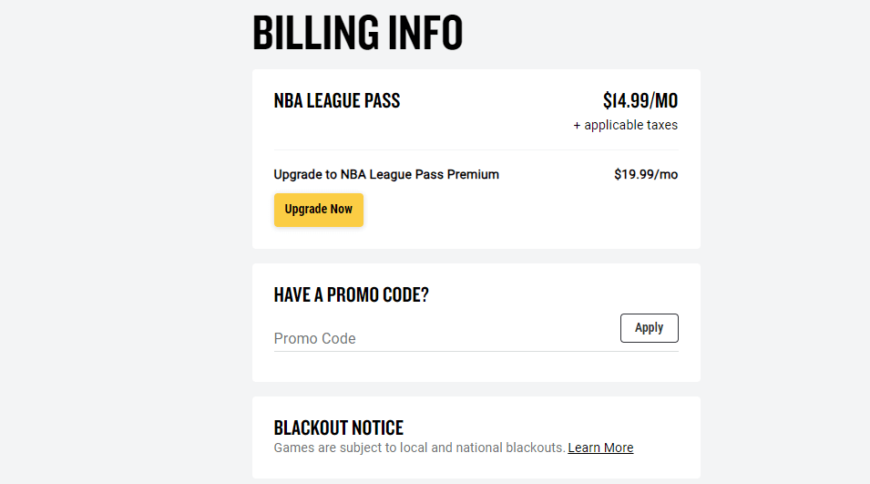 Enter the Promo Code on NBA Website