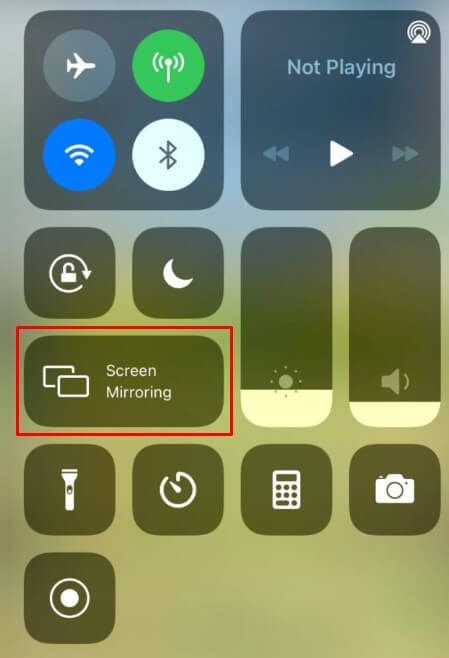 Click Screen Mirroring on iPhone