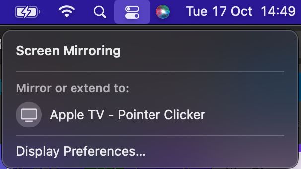 AirPlay Telegram on Apple TV-Tap Screen Mirroring