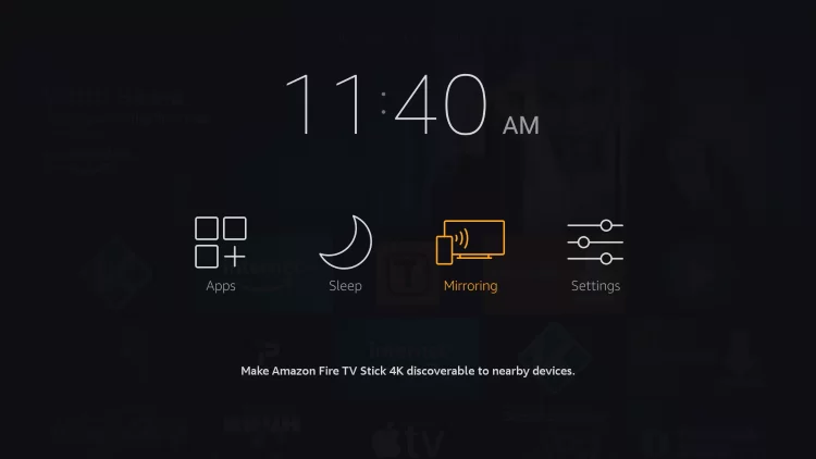 HGTV Go on Firestick-Tap Screen Mirroring